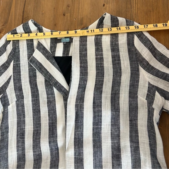 Anthropologie Eva Franco Oversized Striped Linen Blend Blazer Jacket Size SP - Picture 9 of 14